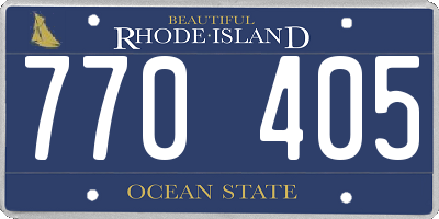RI license plate 770405