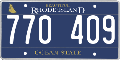 RI license plate 770409