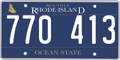 RI license plate 770413