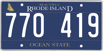 RI license plate 770419