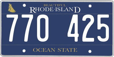 RI license plate 770425