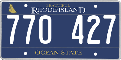 RI license plate 770427