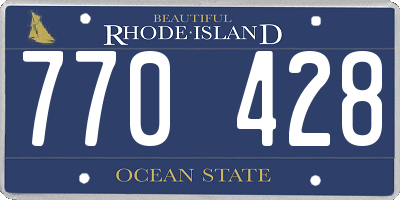 RI license plate 770428