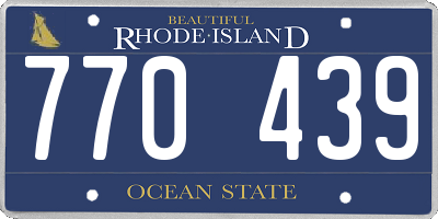 RI license plate 770439
