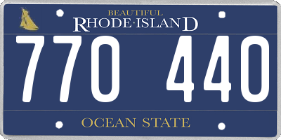 RI license plate 770440