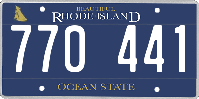 RI license plate 770441