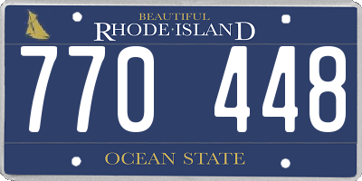 RI license plate 770448