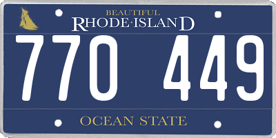 RI license plate 770449