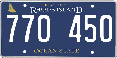 RI license plate 770450