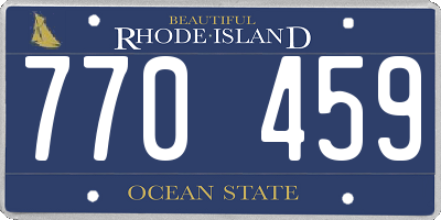 RI license plate 770459