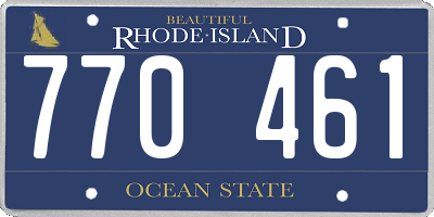 RI license plate 770461