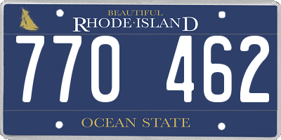 RI license plate 770462