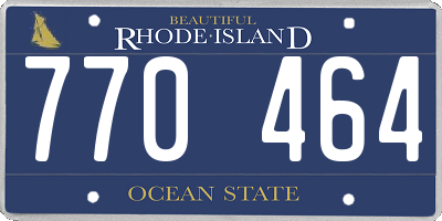RI license plate 770464