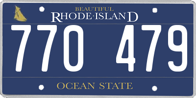 RI license plate 770479
