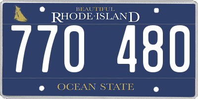 RI license plate 770480
