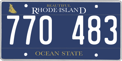 RI license plate 770483