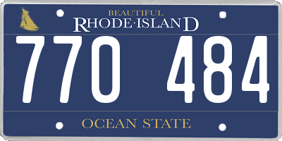 RI license plate 770484