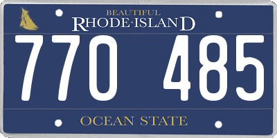 RI license plate 770485