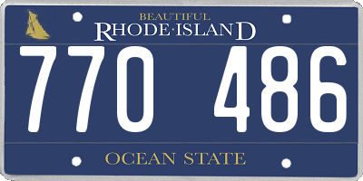 RI license plate 770486