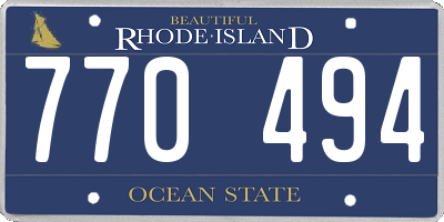 RI license plate 770494