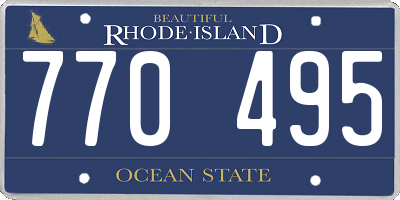 RI license plate 770495
