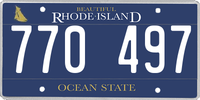 RI license plate 770497
