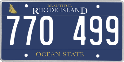 RI license plate 770499