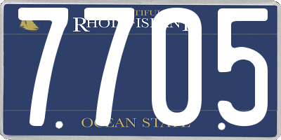 RI license plate 7705