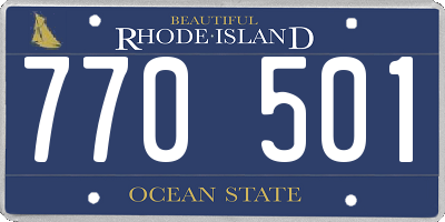 RI license plate 770501