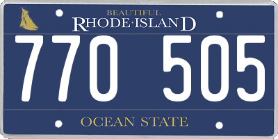 RI license plate 770505