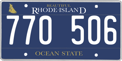 RI license plate 770506