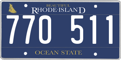 RI license plate 770511