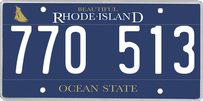 RI license plate 770513
