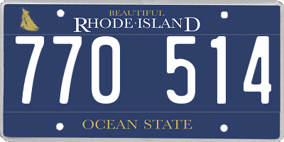 RI license plate 770514
