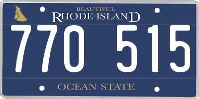 RI license plate 770515