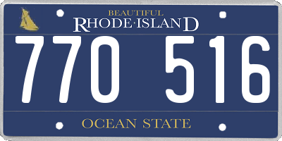 RI license plate 770516