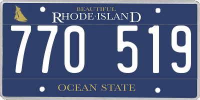 RI license plate 770519