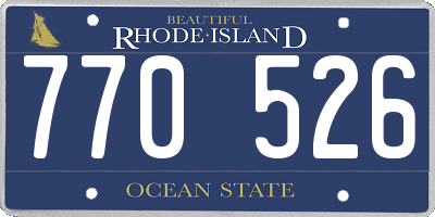 RI license plate 770526