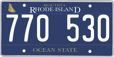 RI license plate 770530