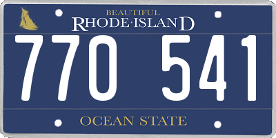 RI license plate 770541