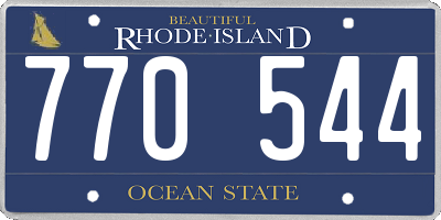 RI license plate 770544
