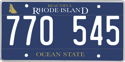 RI license plate 770545