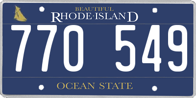 RI license plate 770549