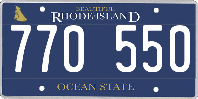 RI license plate 770550