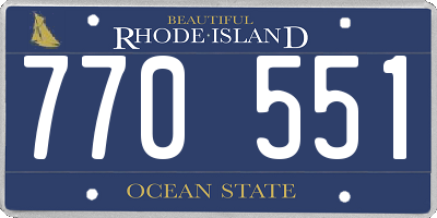 RI license plate 770551