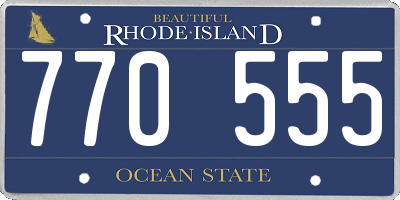 RI license plate 770555