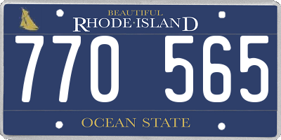 RI license plate 770565