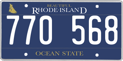 RI license plate 770568