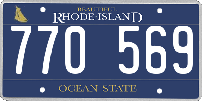 RI license plate 770569
