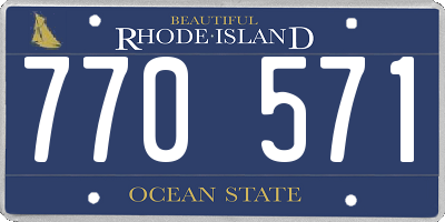 RI license plate 770571
